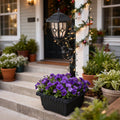 Outdoor Solar Lamp Post Light With Planter