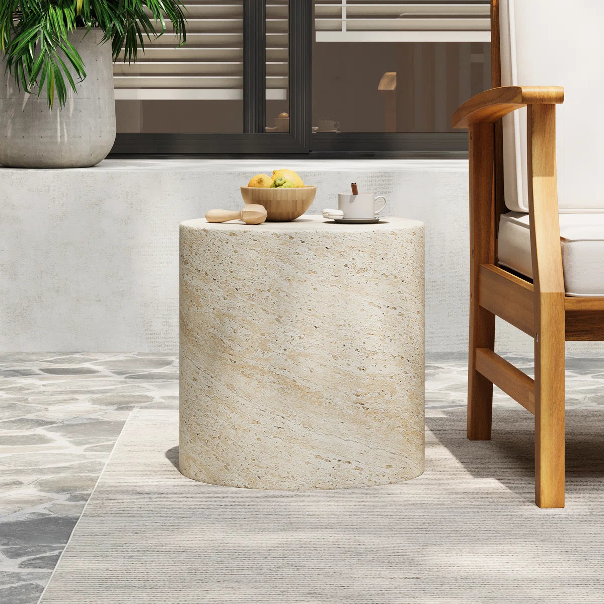Light Weight Concrete Outdoor Side Table