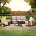 Outdoor 5-Piece Wicker Conversation set