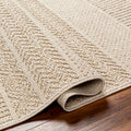 Beige Textured Outdoor Area Rug 5'3" x 7'